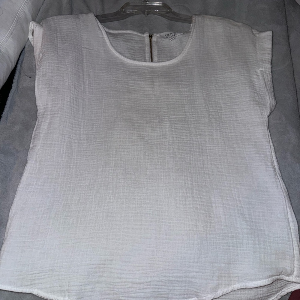 Plain dressy white blouse
